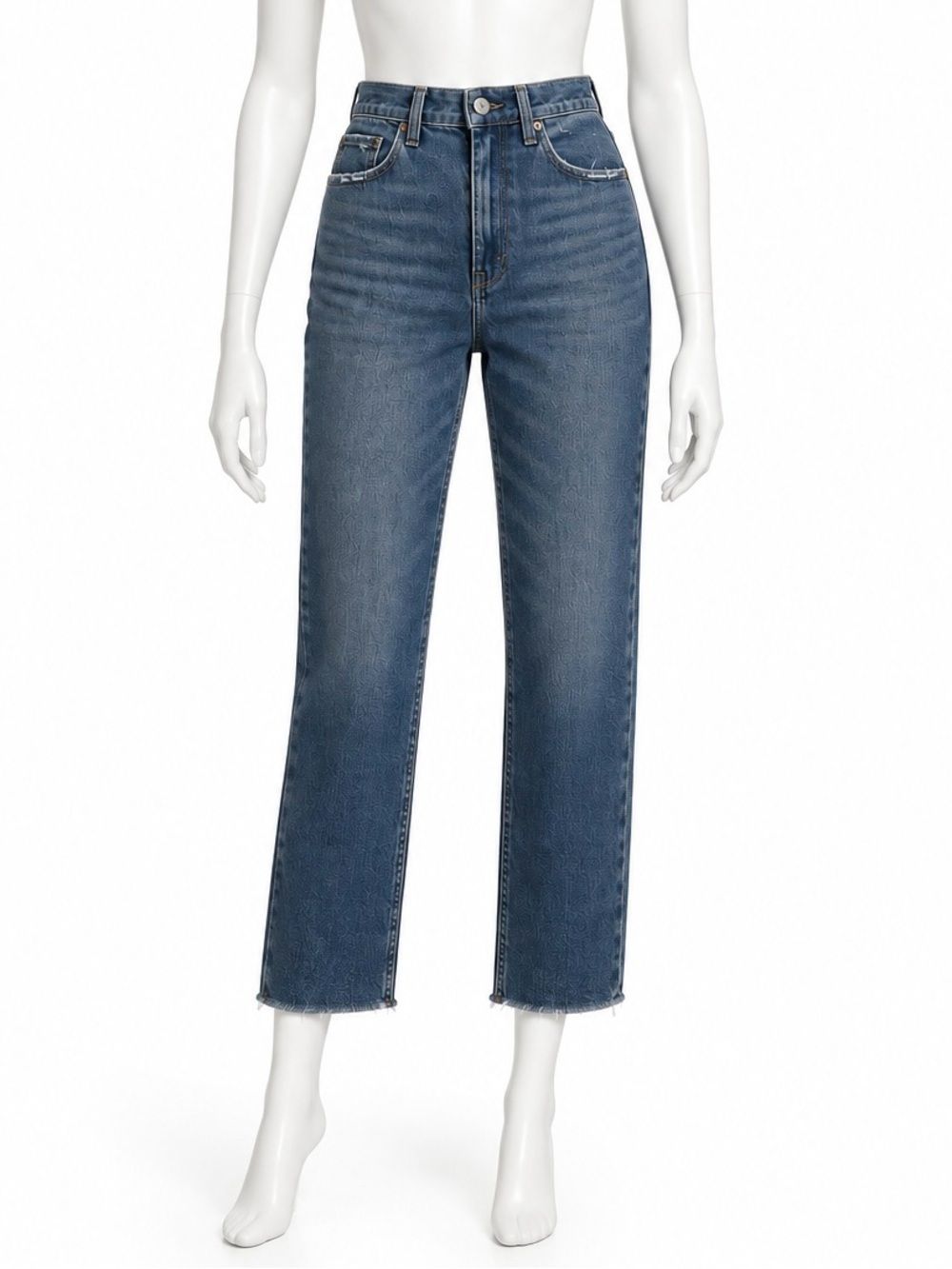 A&F Ultra High Rise Ankle Straight Jean medium wash size 27/4s EUC
